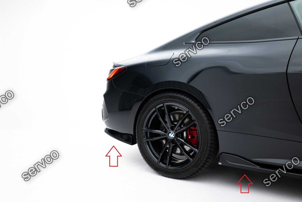 Pachet Set Splitter Exterior Lip Prelungiri Body kit tuning Bmw Seria 4 M-Pack Coupe G22 / G22 Facelift 2020- v8 - Maxton Design