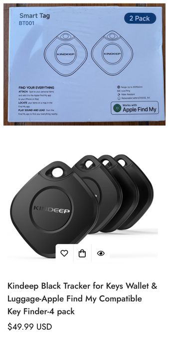 Set 4 Smart Tag Apple Find My tip AirTag, localizare GPS, sunet integrat, alerta uitare, IP67, baterie CR2032, Lost Mode, chei, bagaje, rucsacuri NOI