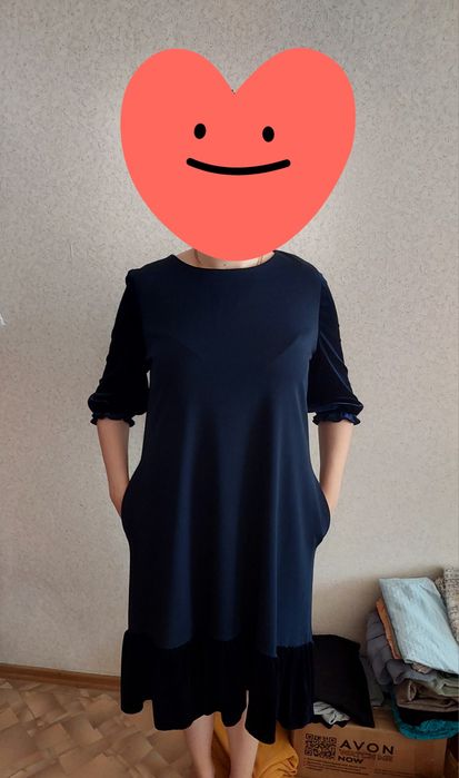 Платье женское синее