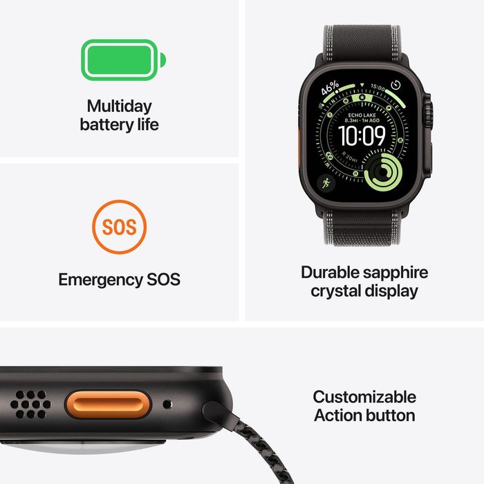 Apple Watch Ultra 3 Cellular 49mm — Black Titanium / Milanese — НОВ, запечатан
