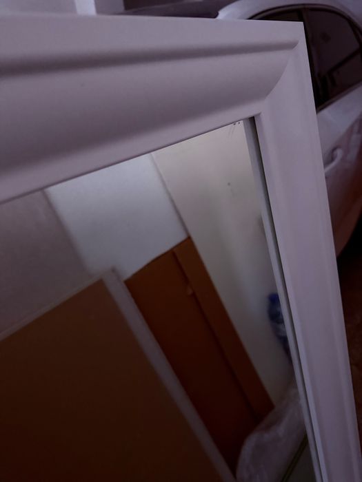 Класическо огледало с рамка масив,американско;Ikea бяло