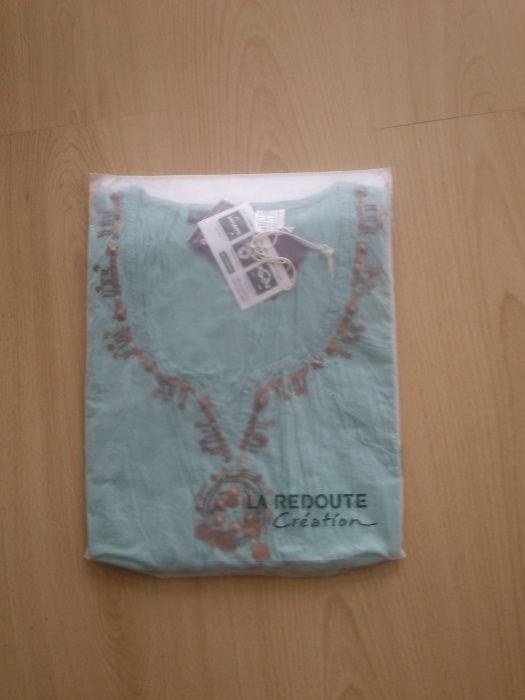 нова лятна туника XL в зелено и жълто