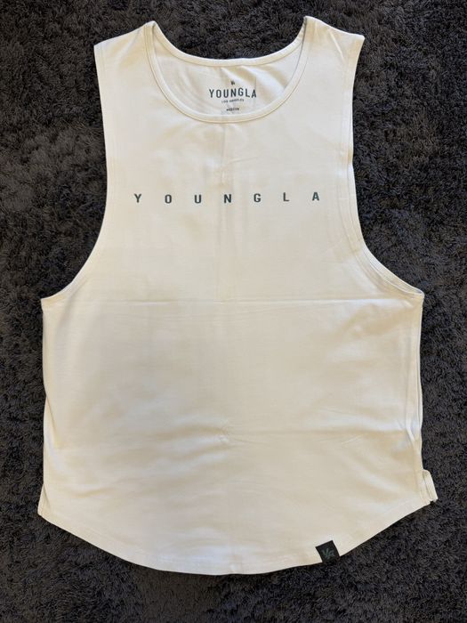 Maieuri YoungLA de sala/ gym noi cu eticheta alb/ negru