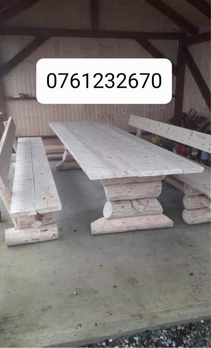 Mese cu banci pentru gradina