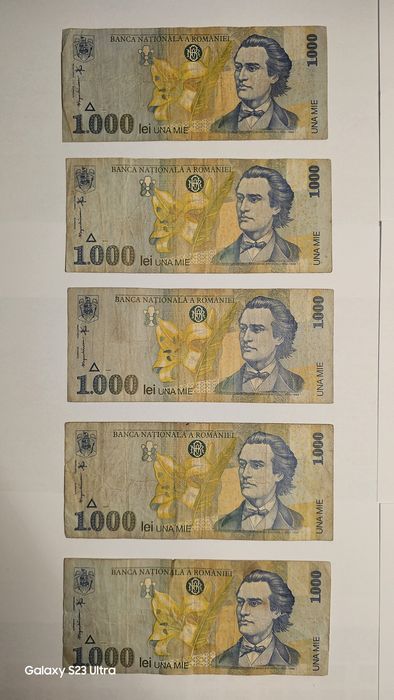 Bancnote vechi România – 1000  lei 1998 – BNR