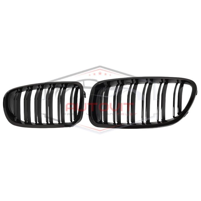 Двойни бъбреци за BMW F10 F11 черен гланц M performance ф10 ф11