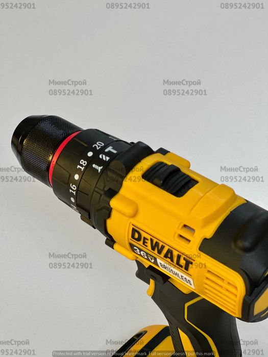 Комплект 4в1 Девалт Ъглошлайф Винтоверт Гайковерт и Перфоратор DeWalt