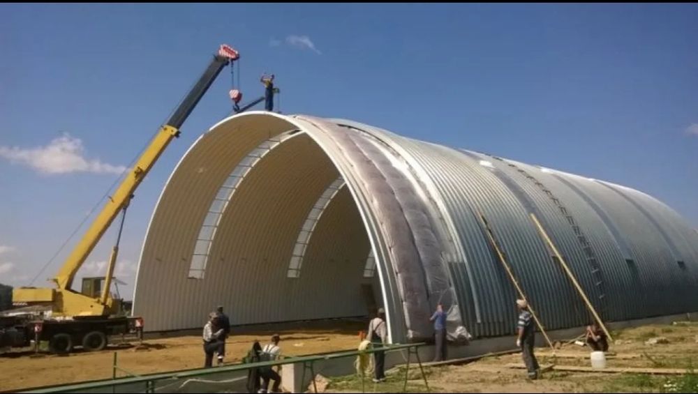 Строительство ангаров безкаркасный