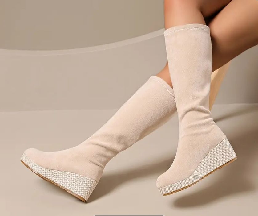 Дамски ботуши-чорап 37