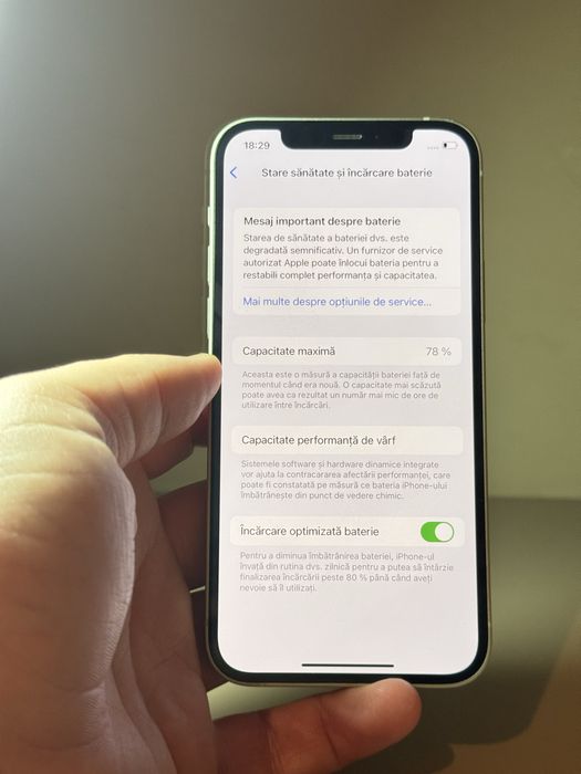 iPhone 12 – 64 GB – Verde Mint – Stare 9.3/10 – Orange