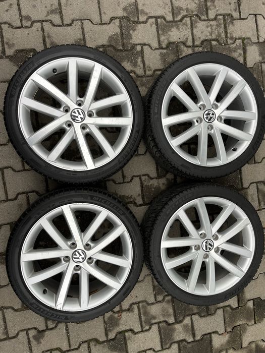 Jante 5x112mm, anvelope iarna 225/40 R18, VW Golf 5/6/7/8, Touran, Eos