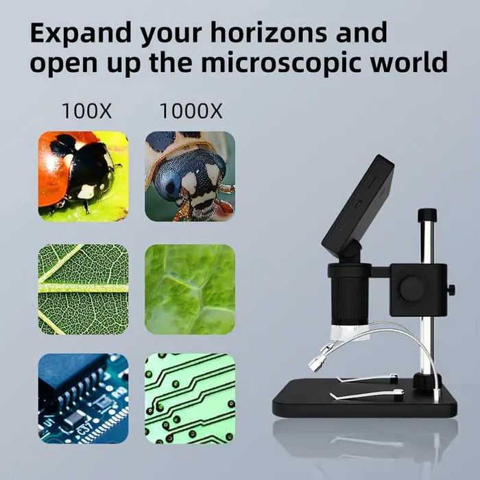 Цифров микроскоп 4.5 Inch дисплей електронен микроскоп електроника