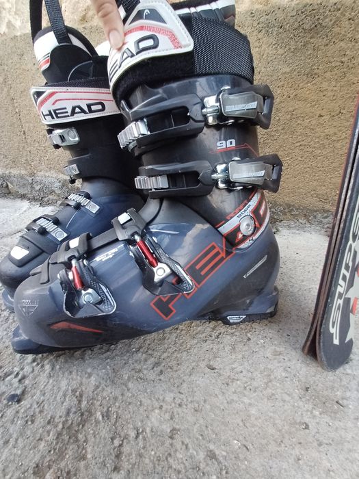 Ски, ски обувки и щеки