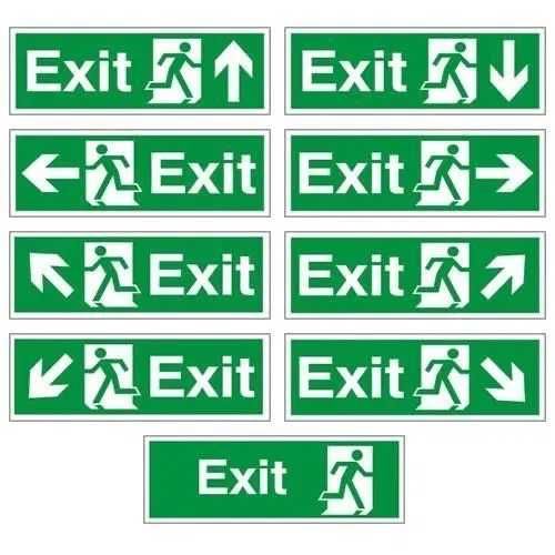Табличка светодиодная "ВЫХОД", EXIT, Эвакуационные Табло выход фосфор