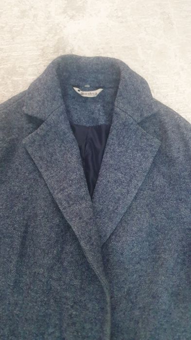 Женское пальто синее