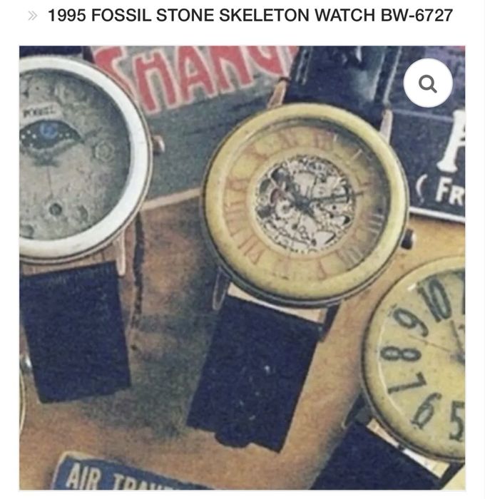 Vand Ceas Fosill Stone Skeleton vintage din 1995