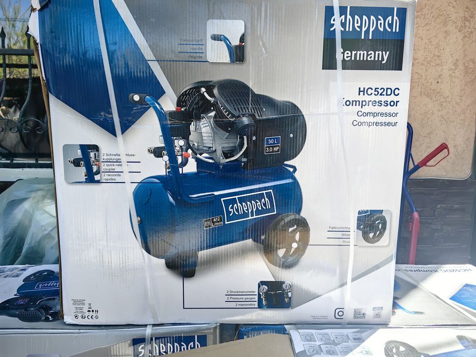 Двуцилиндров компресор за въздух Scheppach HC52DC