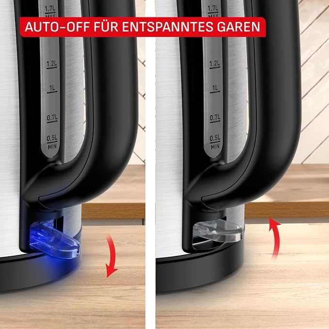 Tefal KI1R0DE0 Електрическа кана от неръждаема стомана 1.7 л, 2200 W, бързо кипване, автоматично изключване
