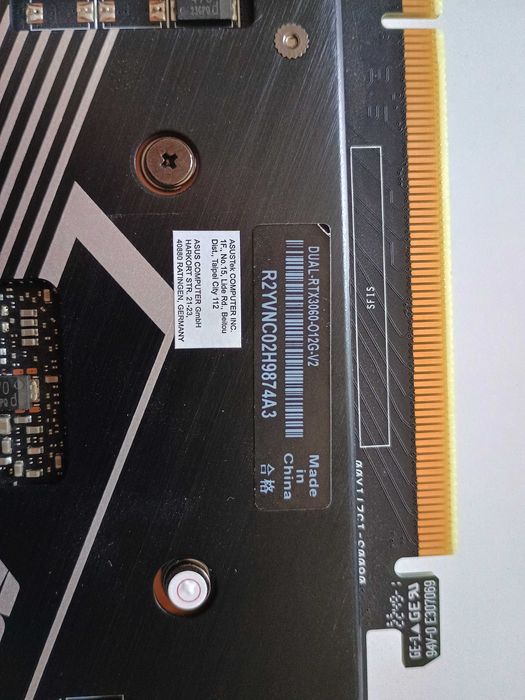 Asus RTX 3060 12GB OC V2