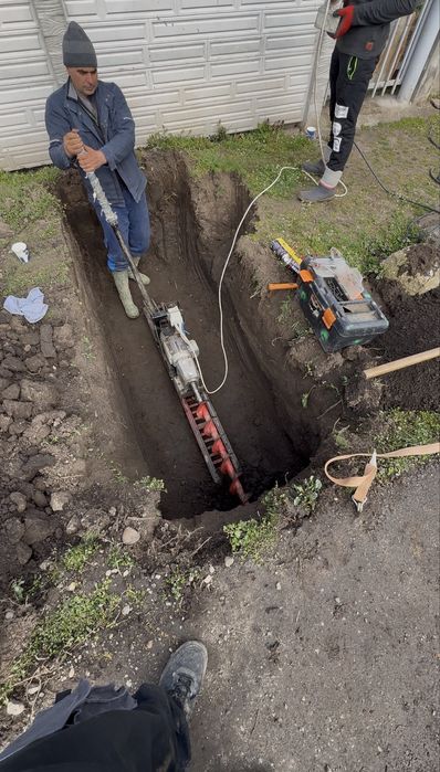 Foraj orizontal - subtraversari sosea drum asfaltat pentru bransament apa, canal, gaz, curent electric