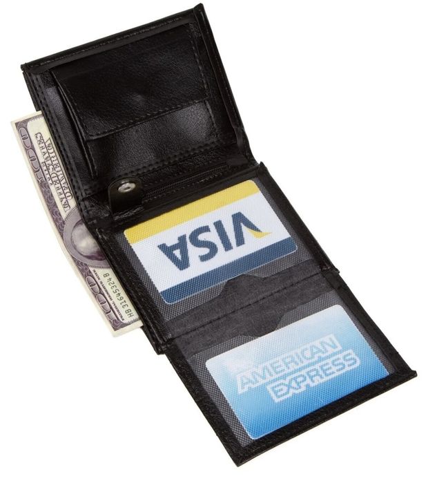 Черно портмоне с монетник