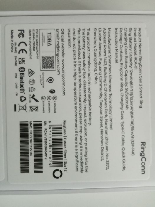 Inel smart Ringconn Gen2 marime 12