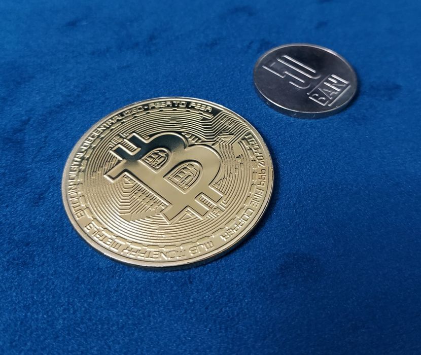 Moneda BTC Bitcoin crypto cadou suvenir