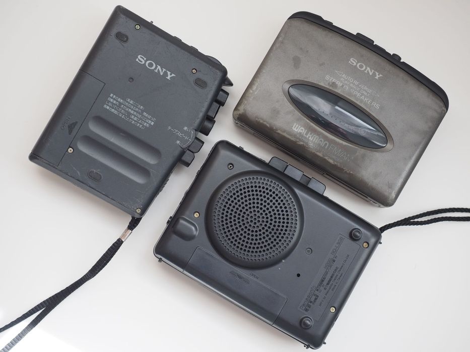 Playere Sony Walkman și Panasonic din Japonia, preț pentru trei bucăți, retro, casetofon
