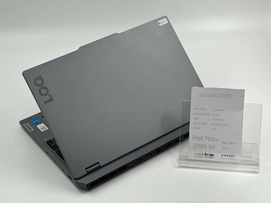 Lenovo LOQ I5 122450H 12GB RAM  RTX 4050 6GB  Garantie 24 Luni CashBox