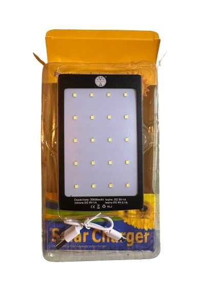 Baterie Externa Solara, 20.000 mAh, 2 x USB, Powerbank