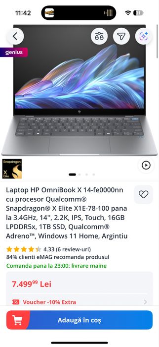 Laptop HP OmniBook X 14-fe0000nn nou