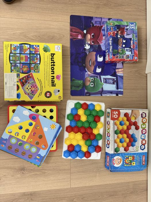 Развивающие игрушки мозаика, конструктор , машинка