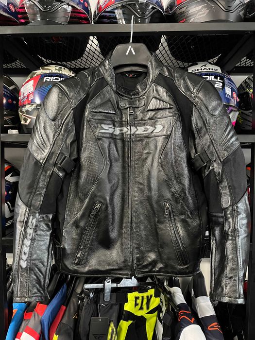 Кожено яке за мотор SPIDI EDGE 3.0 размер 50-M твърди CE протектори