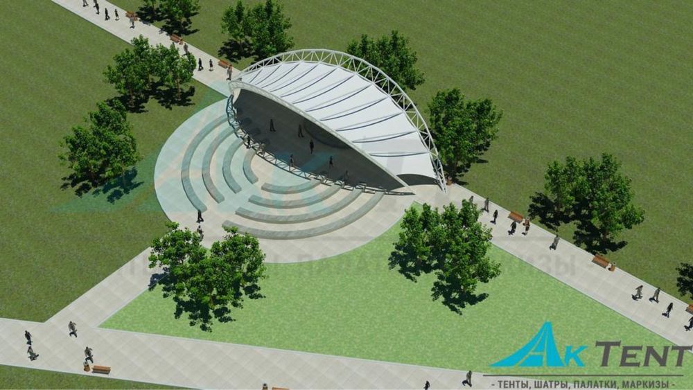 Шатер натяжной тент мембранный