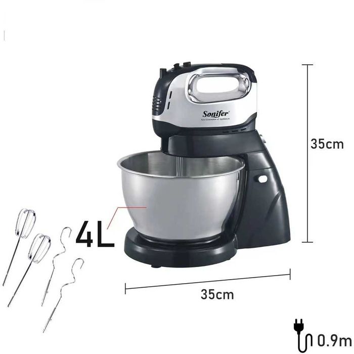 Миксер Sonifer SF-7008, с вращающейся чашей  4 литра/ 5 скоростей mi13