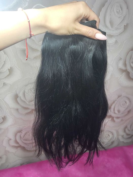 Естествена коса тъмно кафяви