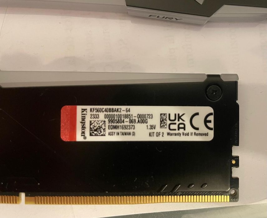 Kit Memorie Kingston Fury Beast RGB XMP 3.0 64GB DDR5 6000MHZ CL40