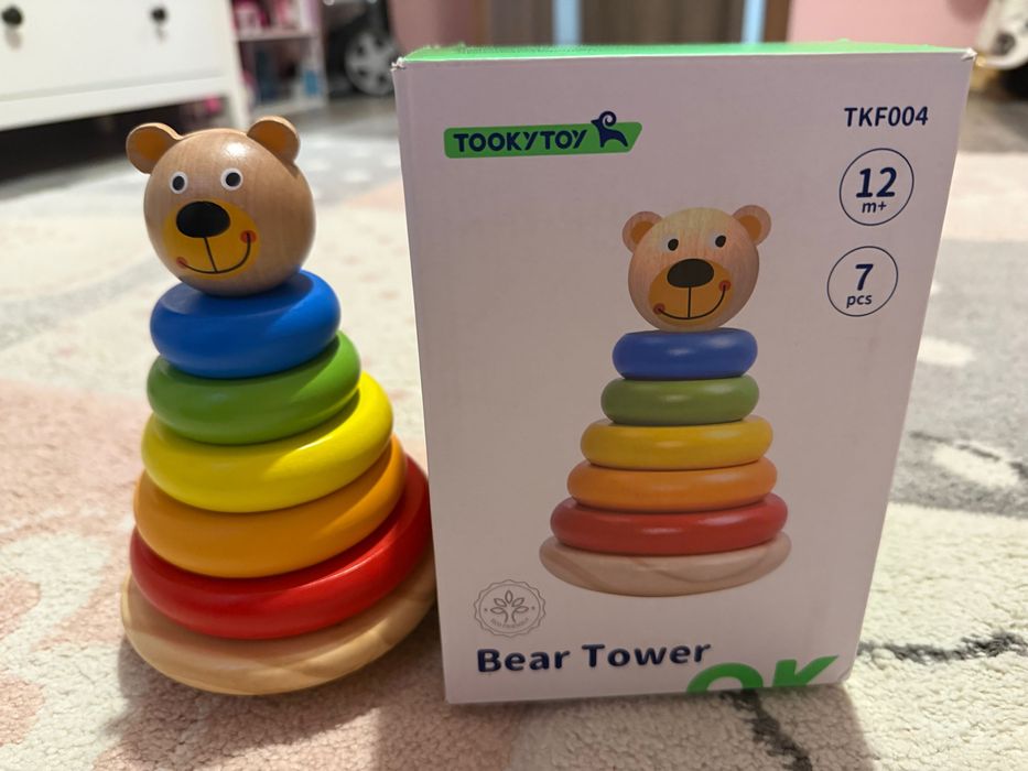 Лот от 3 бр дървени играчки