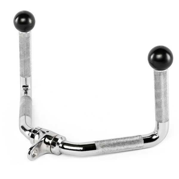 Двойна Ръкохватка за Гребане, Хром / Дръжка за Скрипец / Фитнес