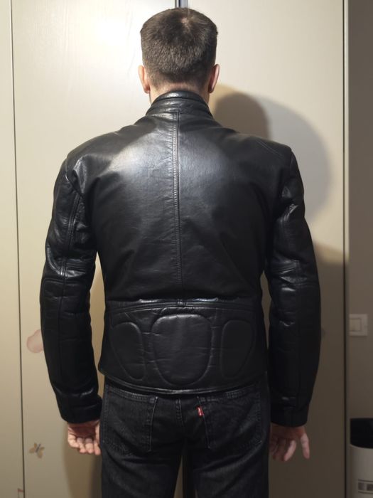 Geaca moto din piele groasă Ashman (3kg+) marime S-M