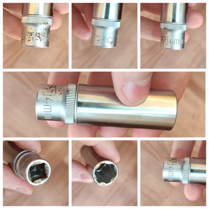 Удлиненная головка FORCE c профилем SURFACE 3/8"