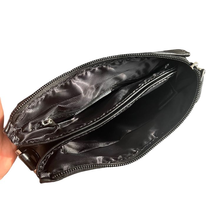 Мъжка чанта+портфейл комплект 2в1 от естествена кожа телешки бокс