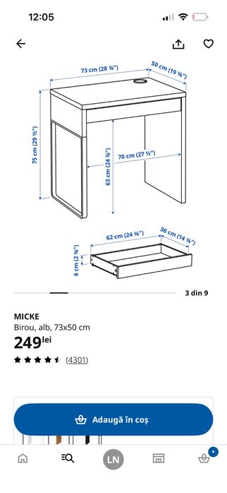Birou Ikea Micke