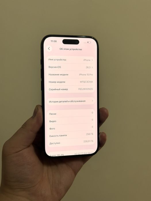 iPhone 15 Pro 256GB. 100% . В Отличном состоянии !
