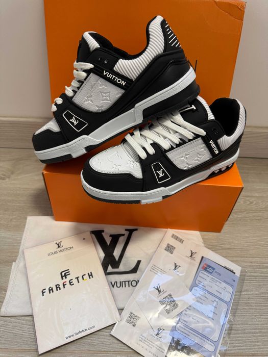 Adidasi Louis Vuitton Trainer Sneaker Black-White Produs Nou-Full Box