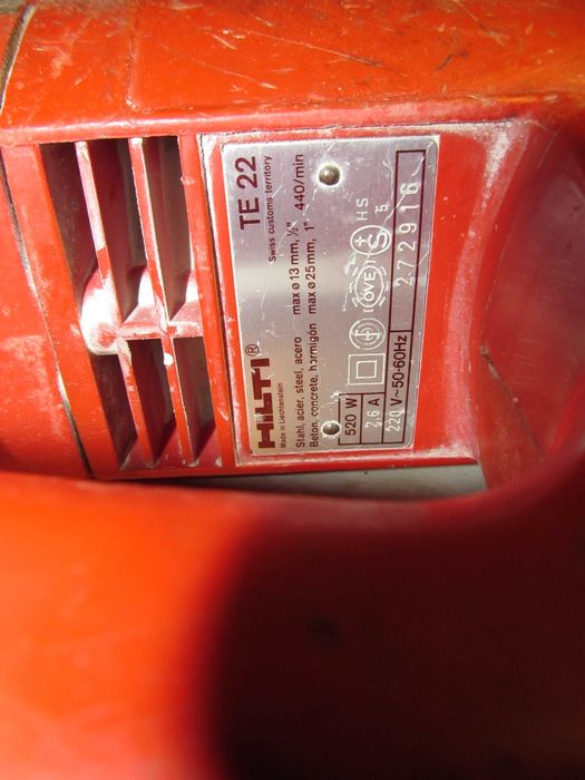 Перфоратор HILTI TE 22 - Внос Германия с куфар