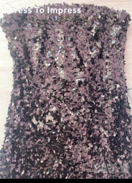 Бутикова рокля тип Барби с пайети