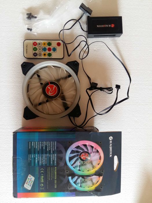 Продавам вентилатор Raijintek IRIS 12 tainbow RGB LED  с дистанционно.