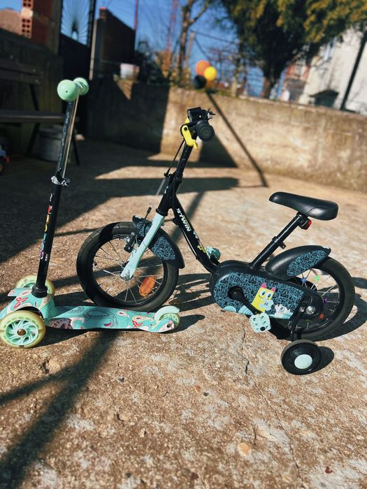 Велосипед и тротинетка