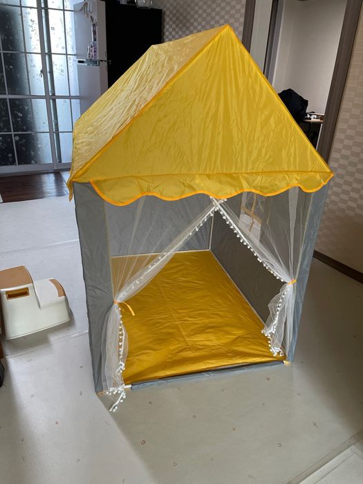 Детска жълта палатка за игра